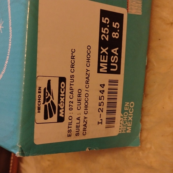 New Handmade Chocolate Brown Embroidered Cowhide Leather Square Toe Size 8.5 - Picture 12 of 12